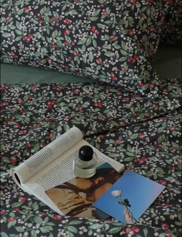 91家纺网 家纺一手货源 找家纺 棉眠 2025新款纯棉花边夏被套件 小红莓