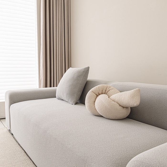 91家纺网 家纺一手货源 找家纺 沐沐家纺  2026新款素鸢沙发套 浅灰 双人(145-185cm)