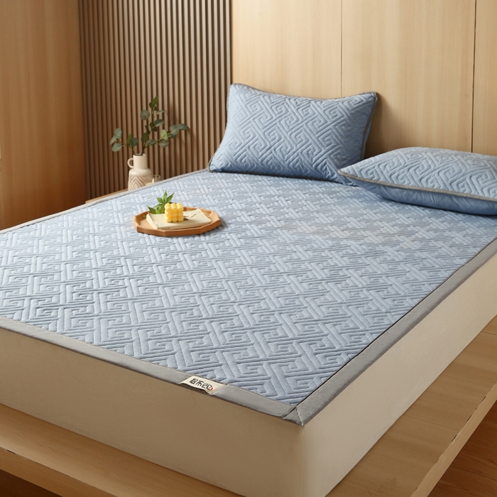 91家纺网 家纺一手货源 找家纺 （总）春皖家纺 2025新款全棉老粗布夹棉凉席护垫