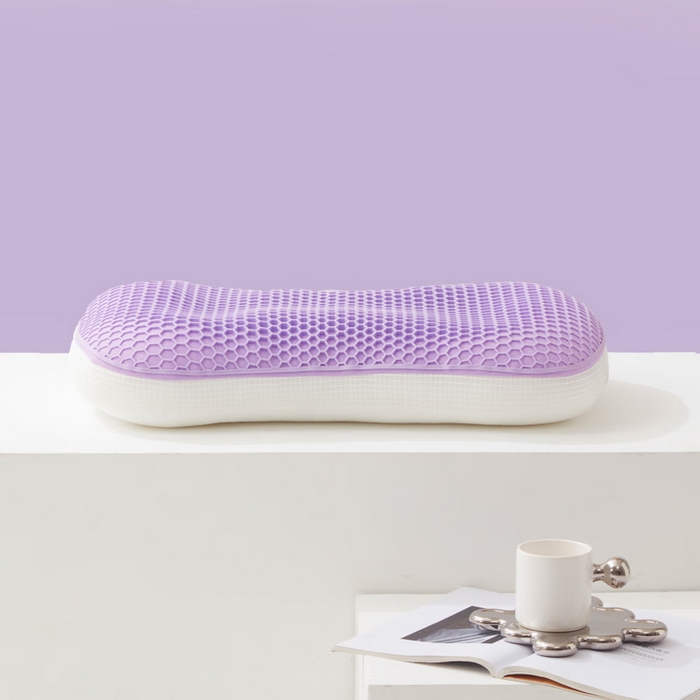 91家纺网 家纺一手货源 找家纺 （总）2025新款TPE材质深睡眠格子枕头升级版双面羽丝绒助睡眠护颈椎枕