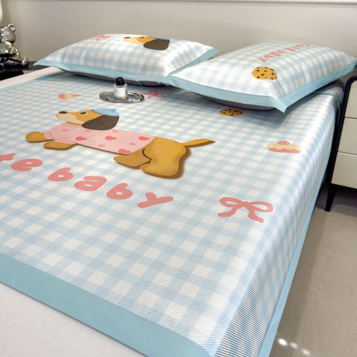 91家纺网 家纺一手货源 找家纺 （总）倾慕  2025新款数码大版时尚卡通风冰藤席