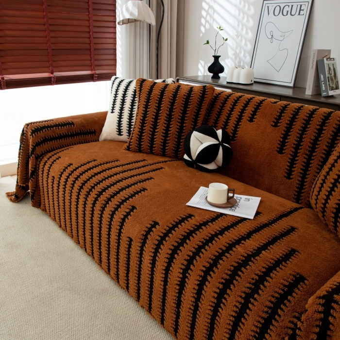 91家纺网 家纺一手货源 找家纺 （总）沐沐 2026新款毛绒款茂林修竹沙发巾