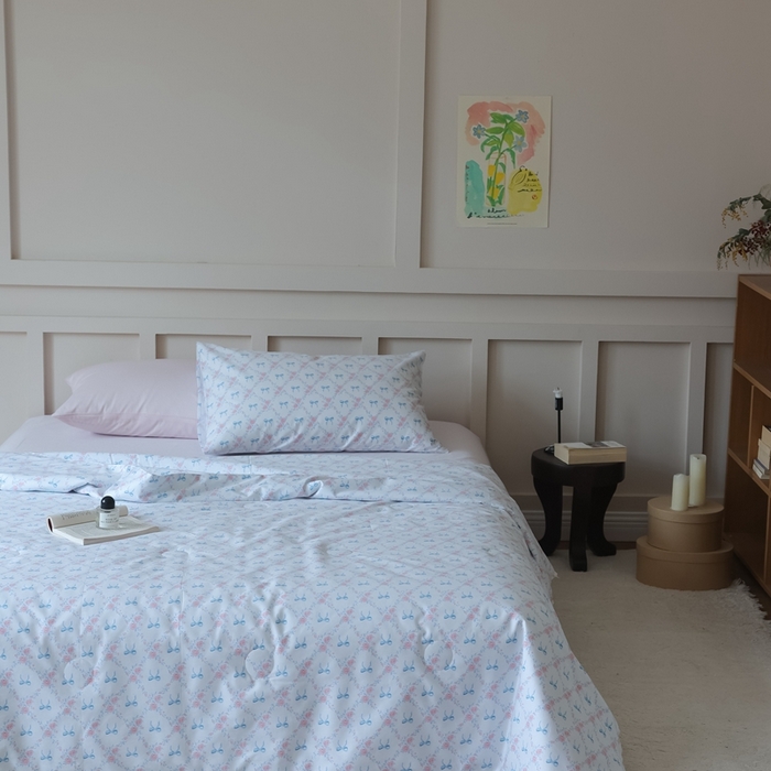 91家纺网 家纺一手货源 找家纺 棉眠 2025新款纯棉花边夏被套件 巴黎周末