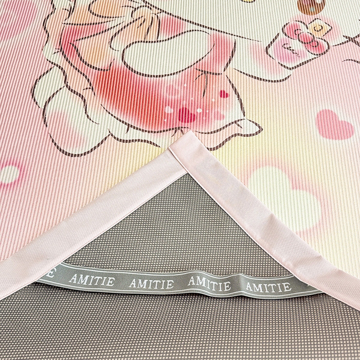 91家纺网 家纺一手货源 找家纺 蓝邻 2025春夏新款正版三丽鸥600D冰藤大版数码印花凉席-场景一 梦幻kitty猫