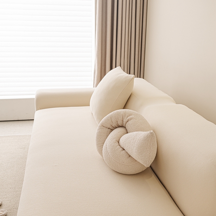 91家纺网 家纺一手货源 找家纺 沐沐家纺  2026新款素鸢沙发套 米白 四人(235-300cm)