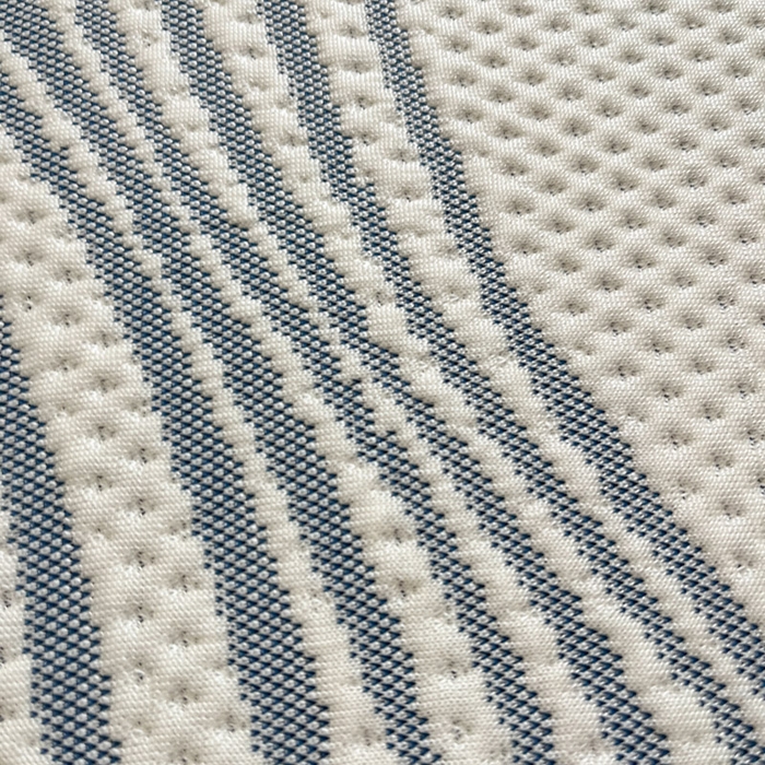 91家纺网 家纺一手货源 找家纺 雅居纺家纺 2025新款A类加厚三明治底简约提花凉感席系列-床笠款 曲线-蓝