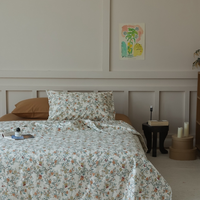 91家纺网 家纺一手货源 找家纺 棉眠 2025新款纯棉花边夏被套件 秋茗