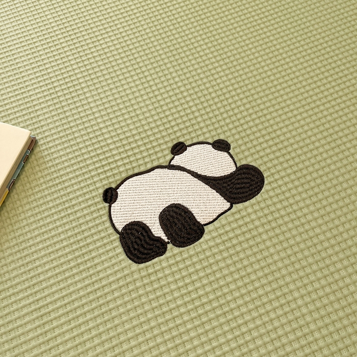 91家纺网 家纺一手货源 找家纺 雅居纺家纺 2025新款A类加厚三明治底华夫格绣花凉感席 床席款-爬爬熊猫