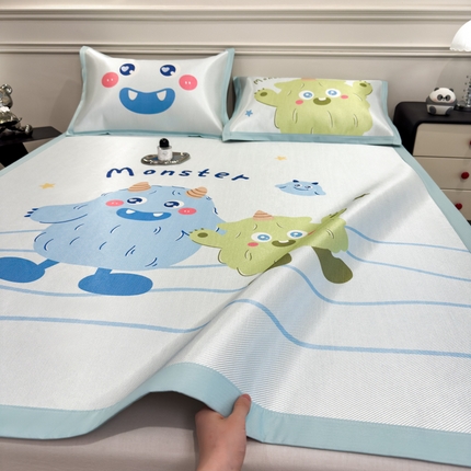 倾慕  2025新款数码大版时尚卡通风冰藤席 怪兽兄弟