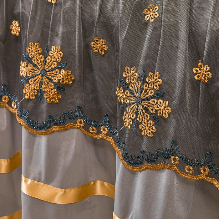 91家纺网 家纺一手货源 找家纺 情恒家纺   2025新款提花PE海洋丝可脱卸床裙席三件套 阡陌 星灰