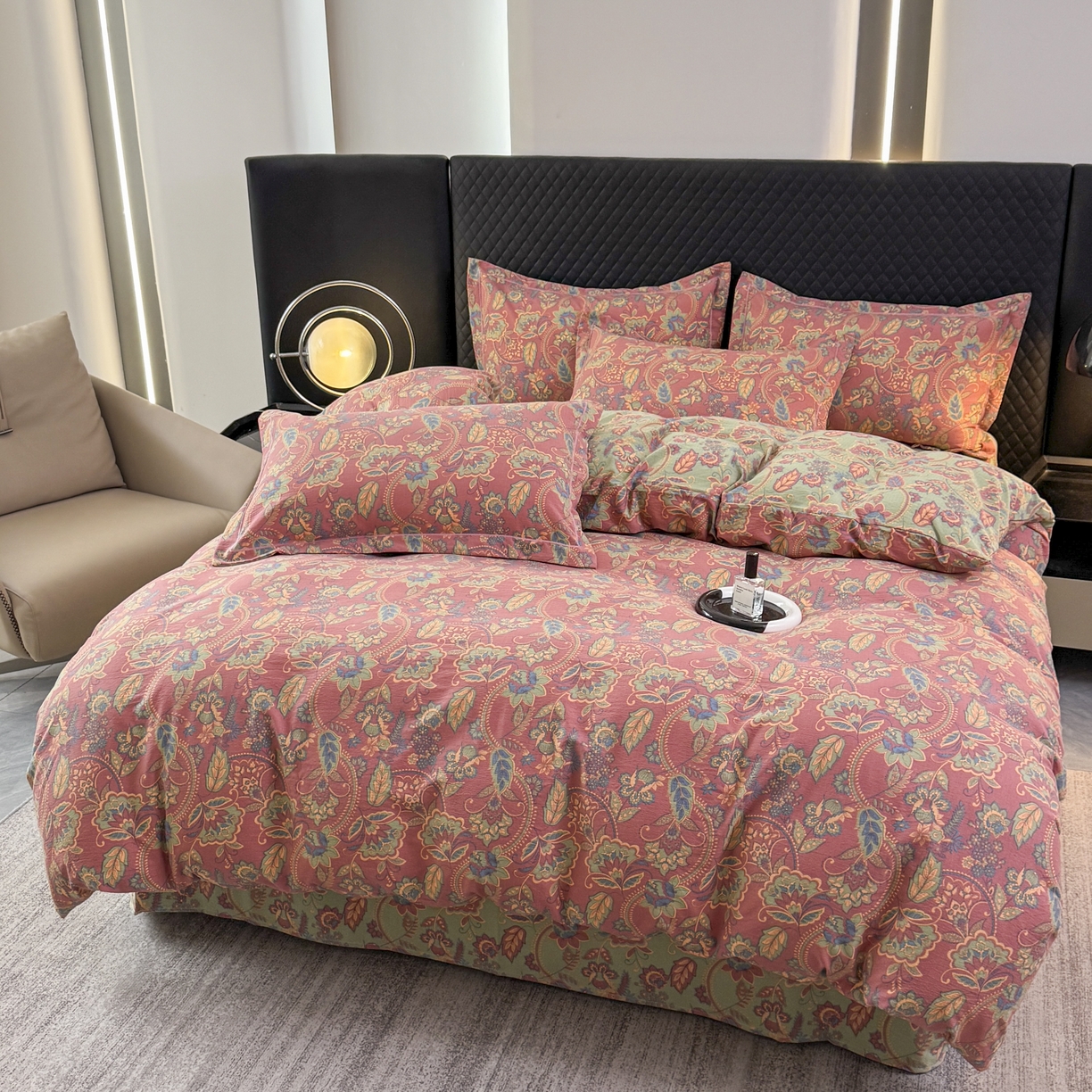 91家纺网 家纺一手货源 找家纺 （总）禧多家纺 2025新款亲肤舒适双层纱提花四件套