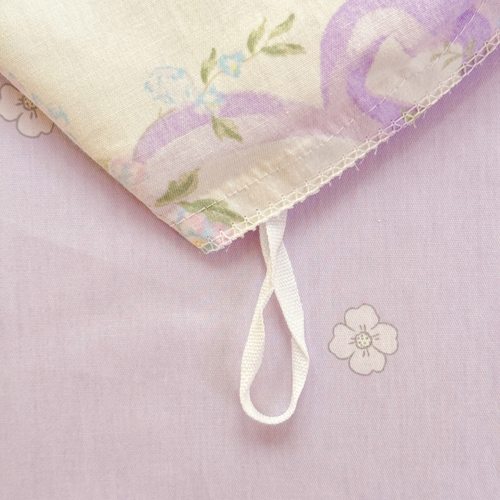 91家纺网 家纺一手货源 找家纺 佑金甜 2025新款100%全棉印花四件套纯棉印花单被套三件套（尺寸已预留）（礼盒塑封包装）（买家秀加V)粉霭玫瑰笺