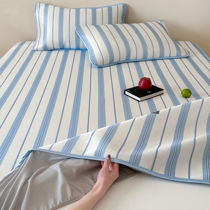 91家纺网 家纺一手货源 找家纺 （总）如一2025A类休闲无印风数码印花冰丝凉感席