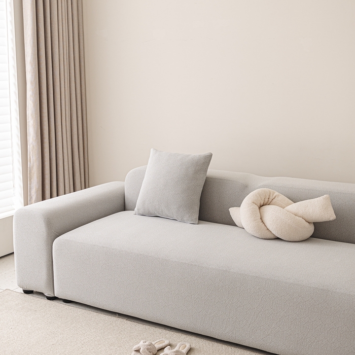 91家纺网 家纺一手货源 找家纺 沐沐家纺  2026新款素鸢沙发套 浅灰 双人(145-185cm)