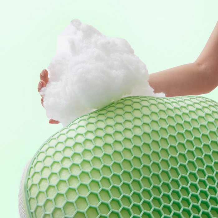 91家纺网 家纺一手货源 找家纺 （总）2025新款TPE材质深睡眠格子枕头升级版双面羽丝绒助睡眠护颈椎枕