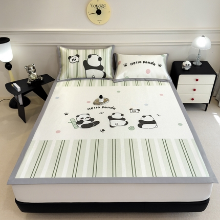 91家纺网 家纺一手货源 找家纺 （总）倾慕  2025新款数码大版时尚卡通风冰藤席