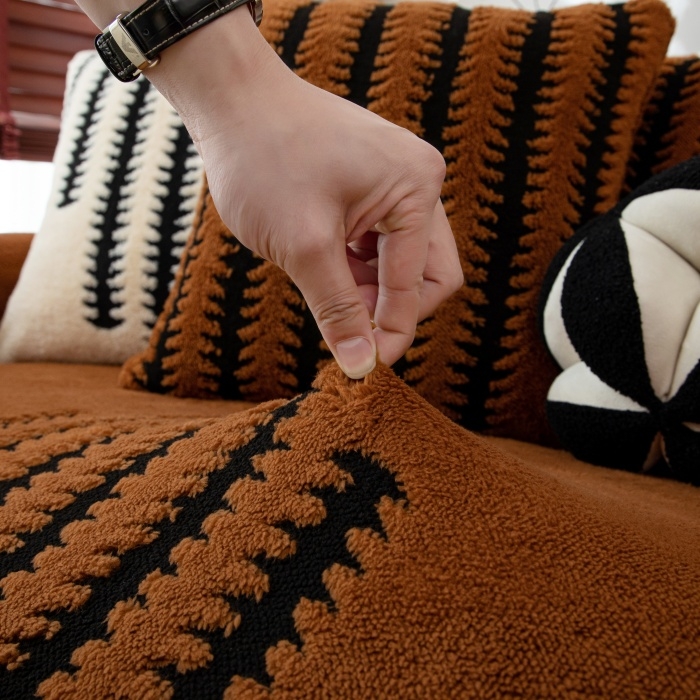 91家纺网 家纺一手货源 找家纺 （总）沐沐 2026新款毛绒款茂林修竹沙发巾