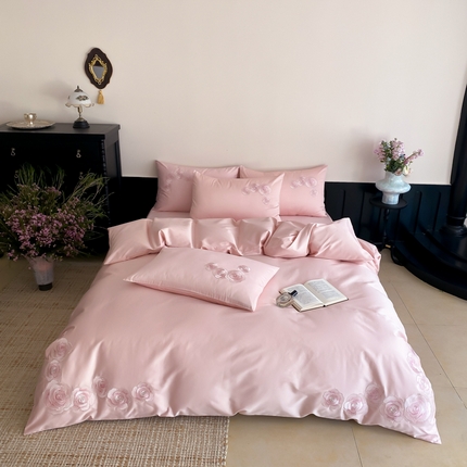 91家纺网 家纺一手货源 找家纺 （总）东方合美（原：皇家传奇） 2025新款纯棉绣花四件套轻奢居家款