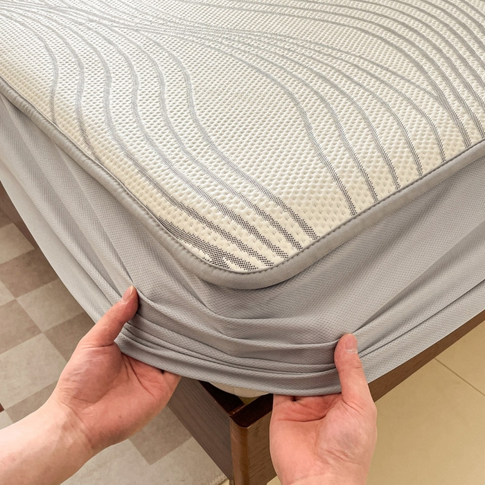 91家纺网 家纺一手货源 找家纺 （总）雅居纺家纺 2025新款A类加厚三明治底简约提花凉感席系列-床笠款