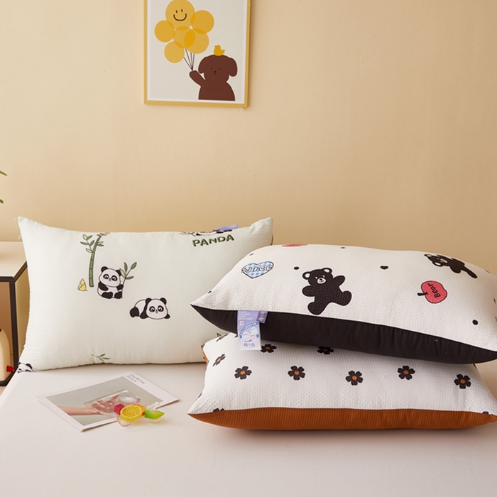 91家纺网 家纺一手货源 找家纺 （总）幸运草2025新款AB版棉泡泡可爱超柔舒适枕单人学生家用压不扁枕芯