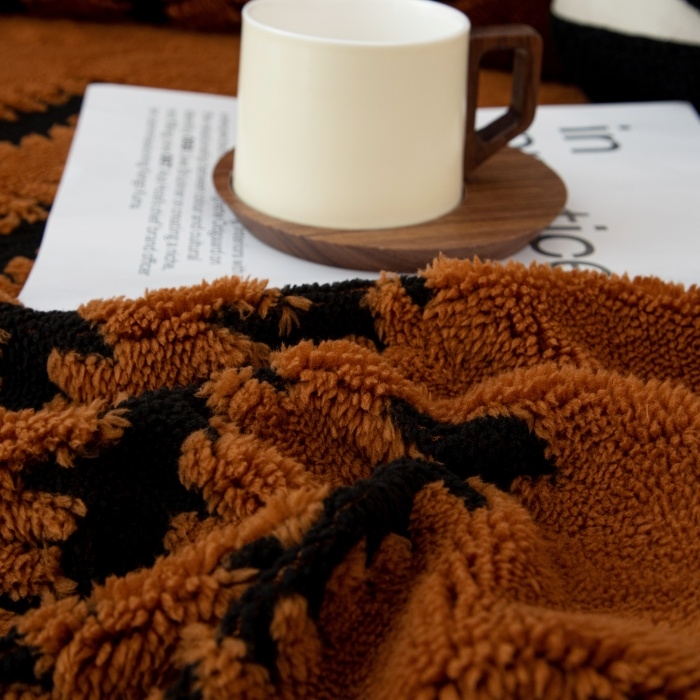 91家纺网 家纺一手货源 找家纺 （总）沐沐 2026新款毛绒款茂林修竹沙发巾