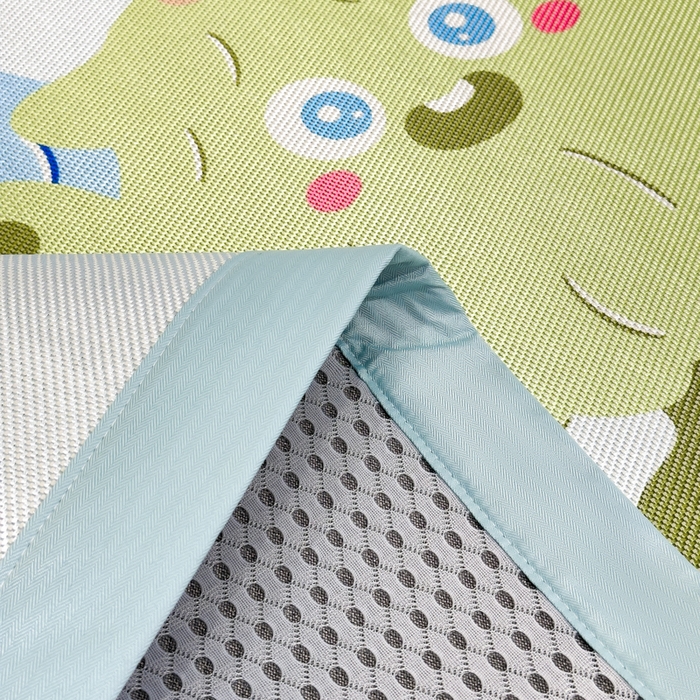 91家纺网 家纺一手货源 找家纺 倾慕  2025新款数码大版时尚卡通风冰藤席 怪兽兄弟