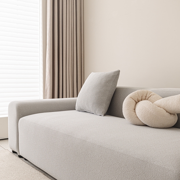 91家纺网 家纺一手货源 找家纺 沐沐家纺  2026新款素鸢沙发套 浅灰 双人(145-185cm)