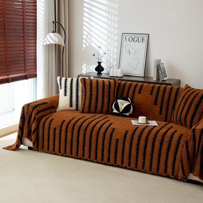 91家纺网 家纺一手货源 找家纺 （总）沐沐 2026新款毛绒款茂林修竹沙发巾