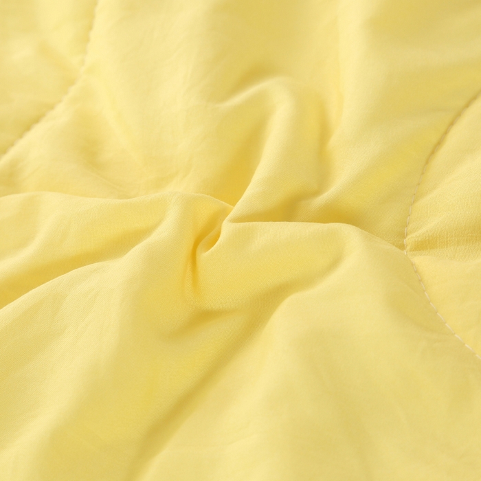 91家纺网 家纺一手货源 找家纺 妙赞2025新款水洗艾草夏被夏凉被空调被 黄色