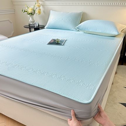 布卢姆床垫2025新款A类PE乙纶冰豆豆床笠款凉席 雪花