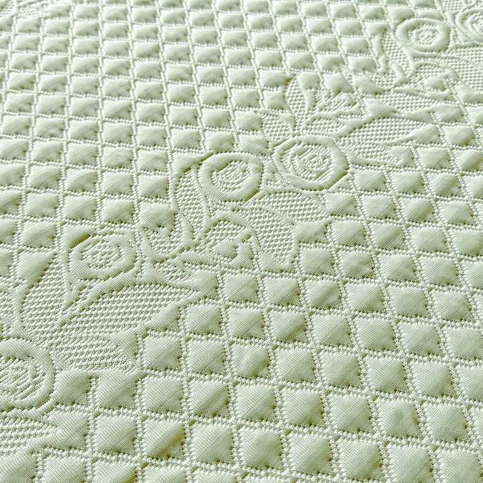 91家纺网 家纺一手货源 找家纺 布卢姆床垫2025新款A类PE乙纶冰豆豆床笠款凉席 夏日藤萝 绿