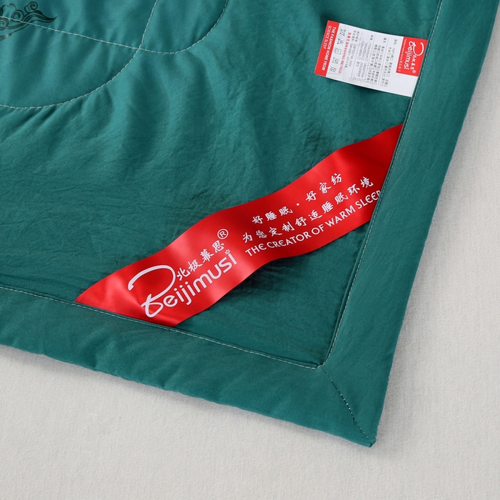 91家纺网 家纺一手货源 找家纺 妙赞2025新款水洗艾草夏被夏凉被空调被 深绿