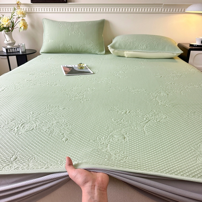 91家纺网 家纺一手货源 找家纺 布卢姆床垫2025新款A类PE乙纶冰豆豆床笠款凉席 玫瑰花园