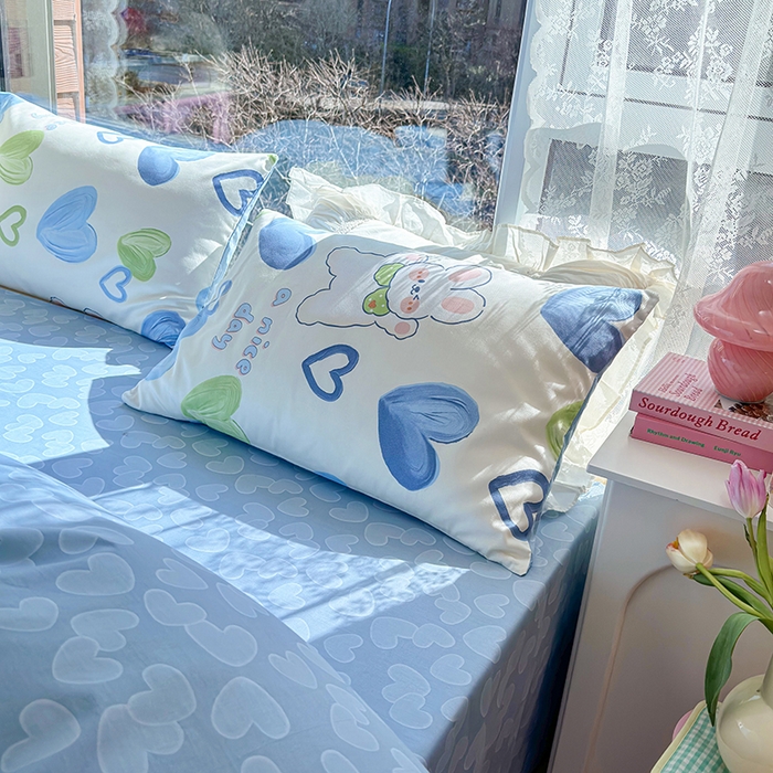 91家纺网 家纺一手货源 找家纺 （总）琪格格 2025春夏新款全棉纯棉40S13372小清新四件套