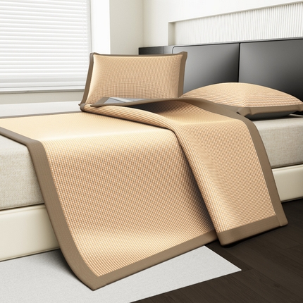 91家纺网 家纺一手货源 找家纺 （总）源舍家纺 2025新款冰丝提花千鸟格冰丝席凉席席子冰丝席凉席系列