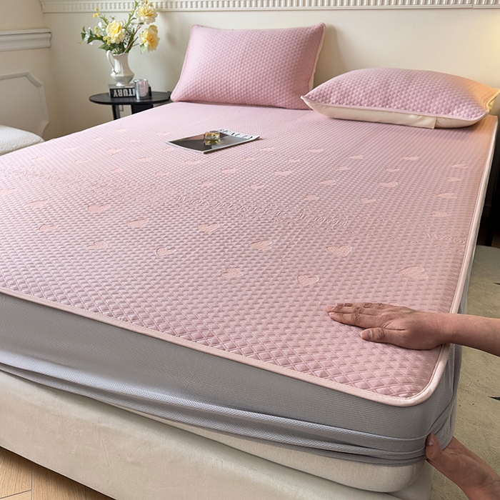 91家纺网 家纺一手货源 找家纺 （总）布卢姆床垫2025新款A类PE乙纶冰豆豆床笠款凉席