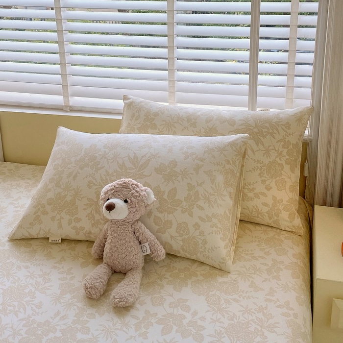 91家纺网 家纺一手货源 找家纺 慕尚家纺 2025新款全棉纯棉老粗布花卉床单款凉席席子 枫叶