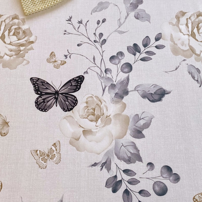 91家纺网 家纺一手货源 找家纺 慕尚家纺 2025新款全棉纯棉老粗布花卉床单款凉席席子 花蝶纷飞