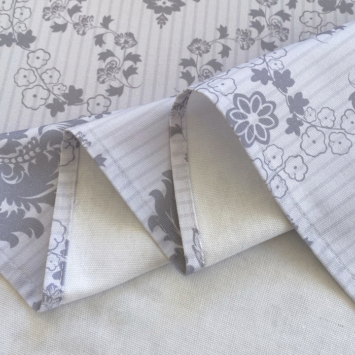 91家纺网 家纺一手货源 找家纺 慕尚家纺 2025新款全棉纯棉老粗布花卉床单款凉席席子 花开富贵-灰