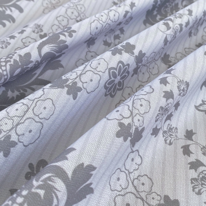 91家纺网 家纺一手货源 找家纺 慕尚家纺 2025新款全棉纯棉老粗布花卉床单款凉席席子 花开富贵-灰