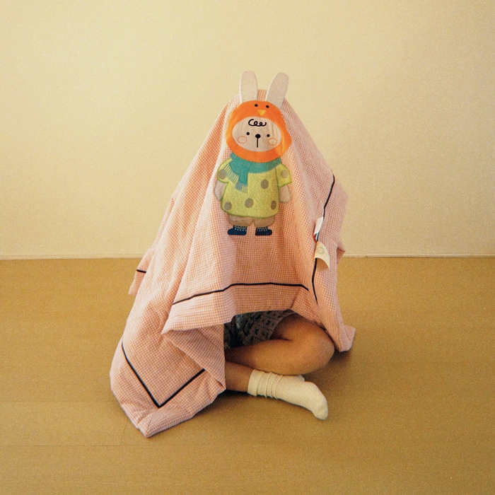 91家纺网 家纺一手货源 找家纺 喜多兔儿童家纺 2025新款色织天丝水洗棉夏被被子被芯 粉格月亮小兔-胶片风