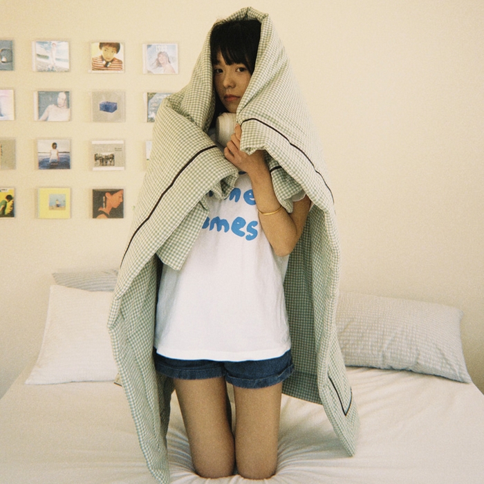 91家纺网 家纺一手货源 找家纺 喜多兔儿童家纺 2025新款色织天丝水洗棉夏被被子被芯 绿格星星小怪兽-胶片风