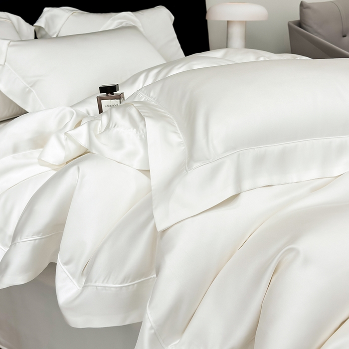 91家纺网 家纺一手货源 找家纺 （总）【兰精公司授权】星蕴家纺 2025新款奥地利兰精天丝莱赛尔纯色埋绳款四件套-莱恩