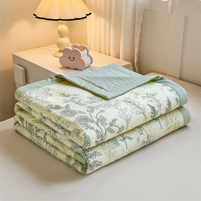 91家纺网 家纺一手货源 找家纺 小石头家纺 2025新款里外全棉A类纯棉棉花小碎花夏被包质检=买家秀 热带风情