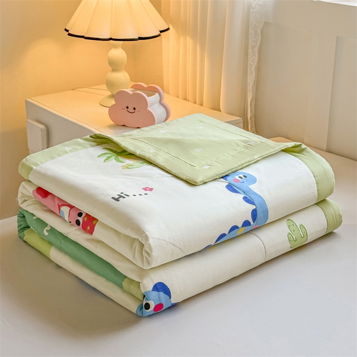 91家纺网 家纺一手货源 找家纺 小石头家纺 2025新款里外全棉A类纯棉棉花小碎花夏被包质检=买家秀 恐龙乐园