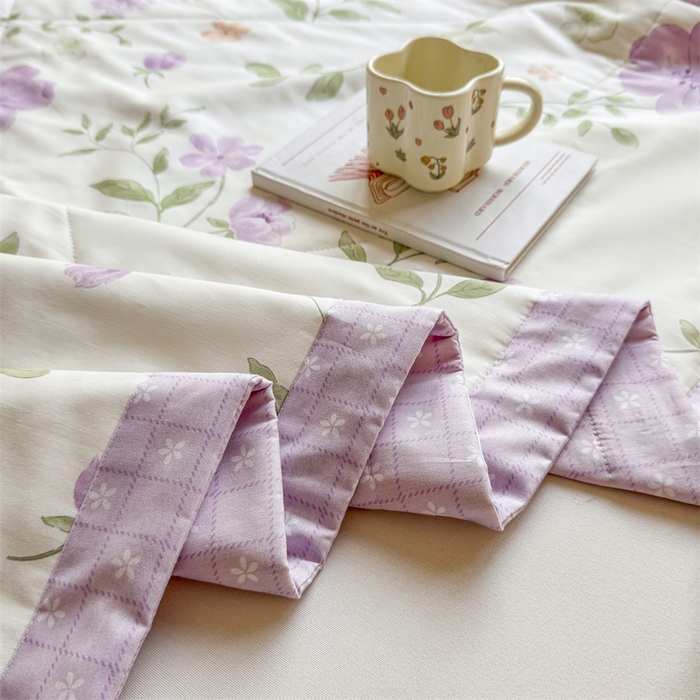 91家纺网 家纺一手货源 找家纺 小石头家纺 2025新款里外全棉A类纯棉棉花小碎花夏被包质检=买家秀 缤纷花朵