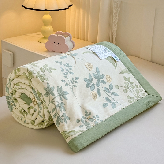 91家纺网 家纺一手货源 找家纺 小石头家纺 2025新款里外全棉A类纯棉棉花小碎花夏被包质检=买家秀 香草花梦