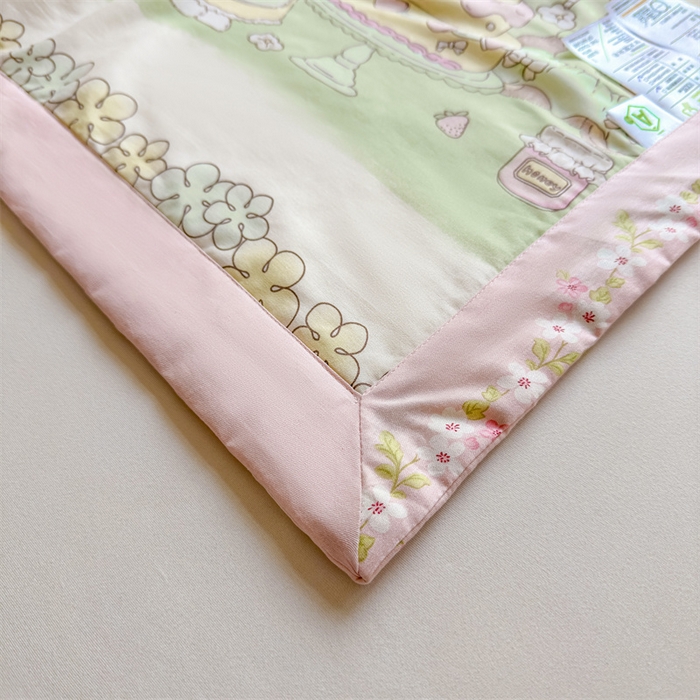 91家纺网 家纺一手货源 找家纺 小石头家纺 2025新款里外全棉A类纯棉棉花小碎花夏被包质检=买家秀 欢乐派对