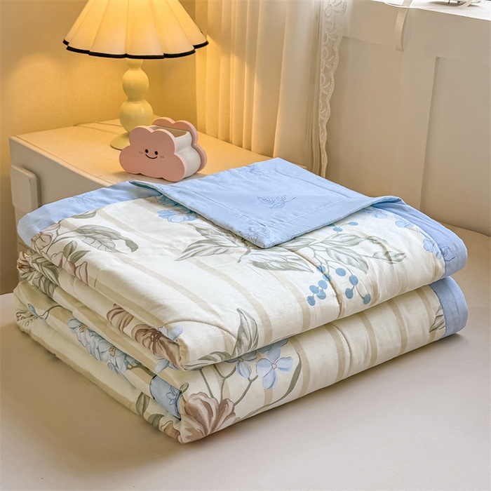 91家纺网 家纺一手货源 找家纺 小石头家纺 2025新款里外全棉A类纯棉棉花小碎花夏被包质检=买家秀 四季花园