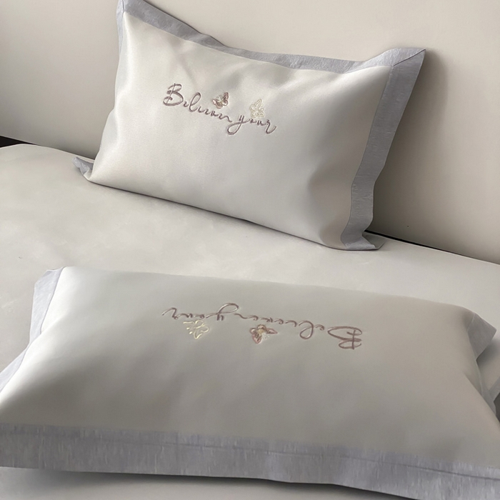 91家纺网 家纺一手货源 找家纺 由有家居 2025新款7A级高精密A类抗菌色织提花进口刺绣冰丝凉席-蝶影 蝶影-香槟